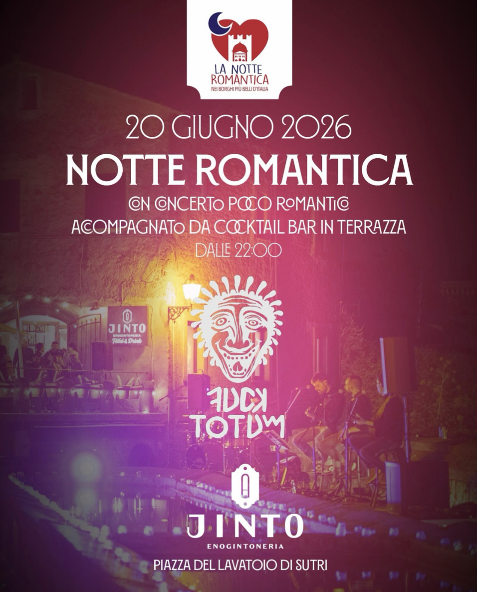 CONCERTO LIVE PER LA NOTTE ROMANTICA DI SUTRI 2026